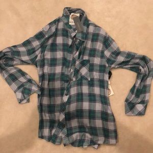 Ash and Amber Plaid Button Up